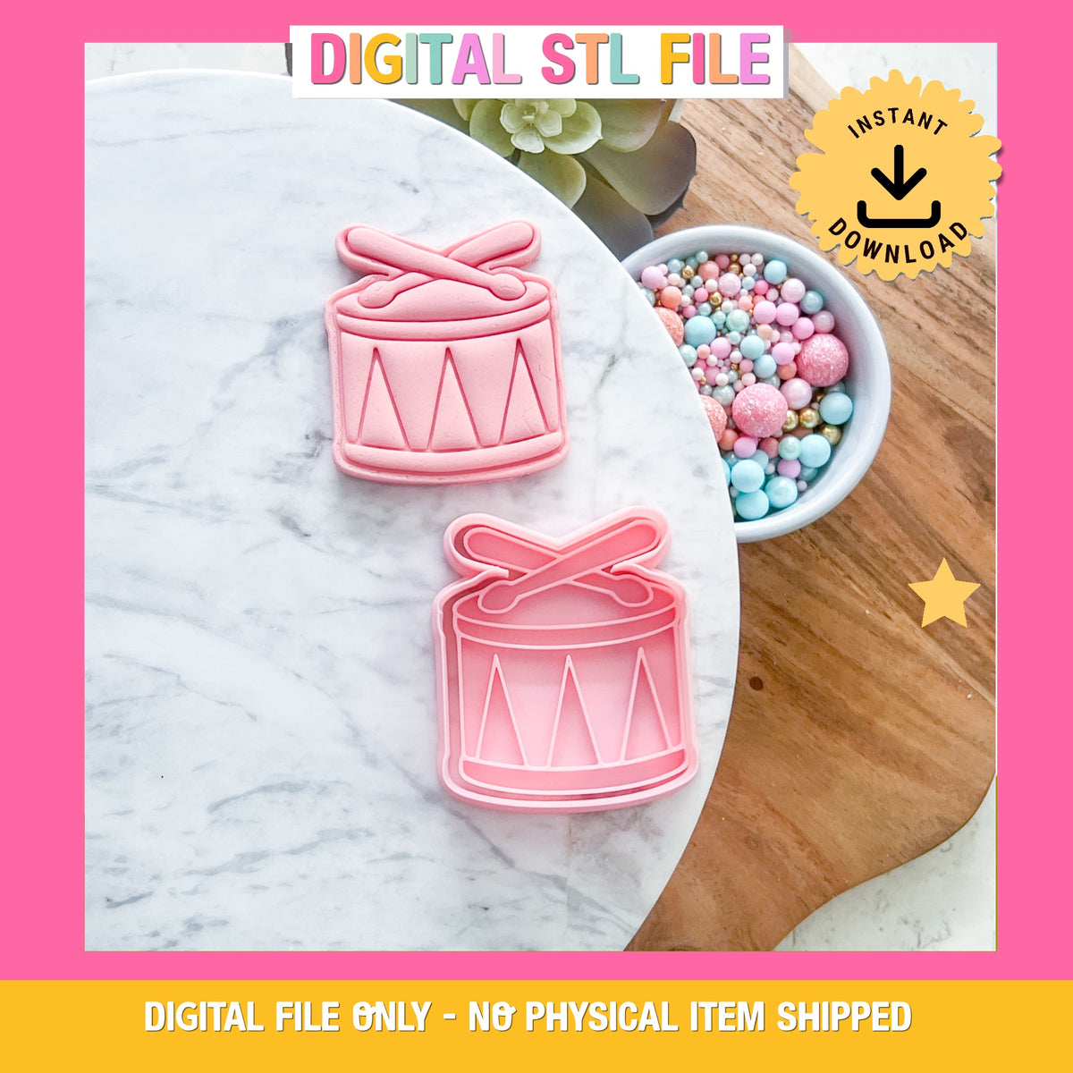"Drum" Cookie Cutter & Stamp