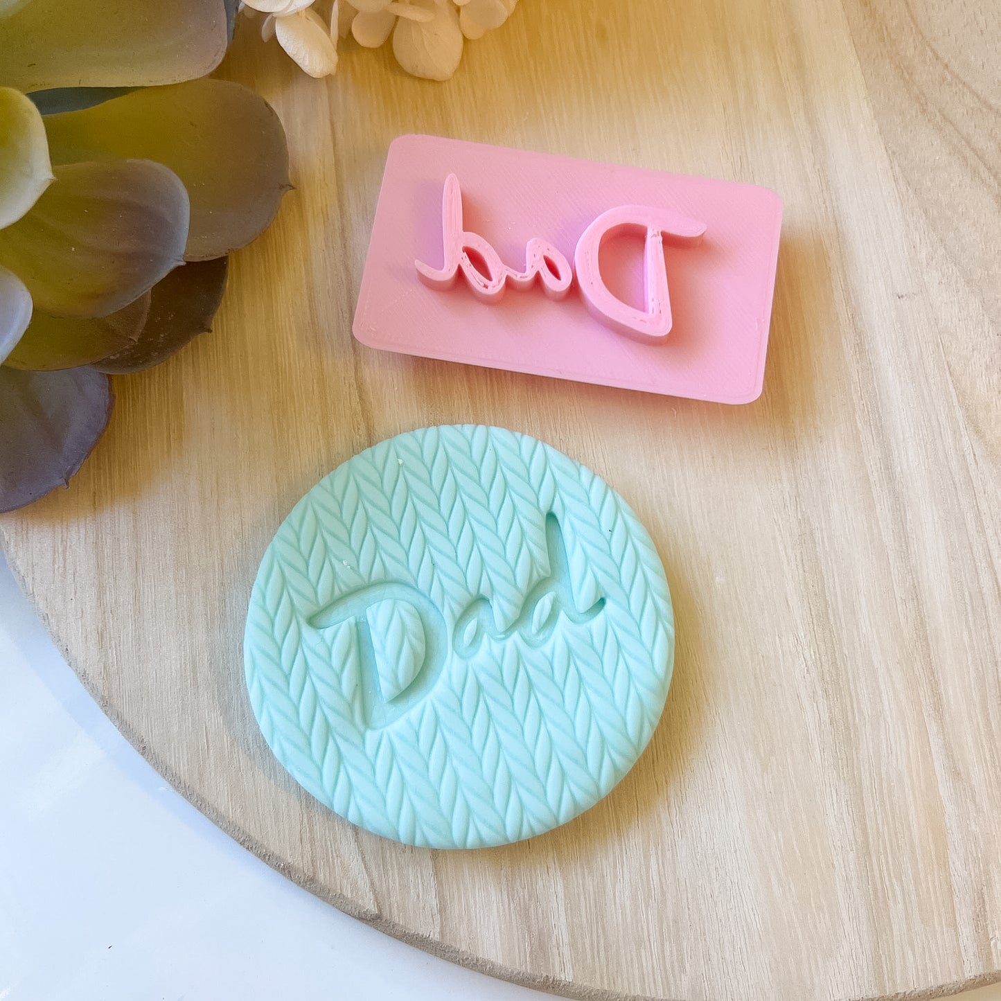 Dad Font #1 - Fondant Stamp