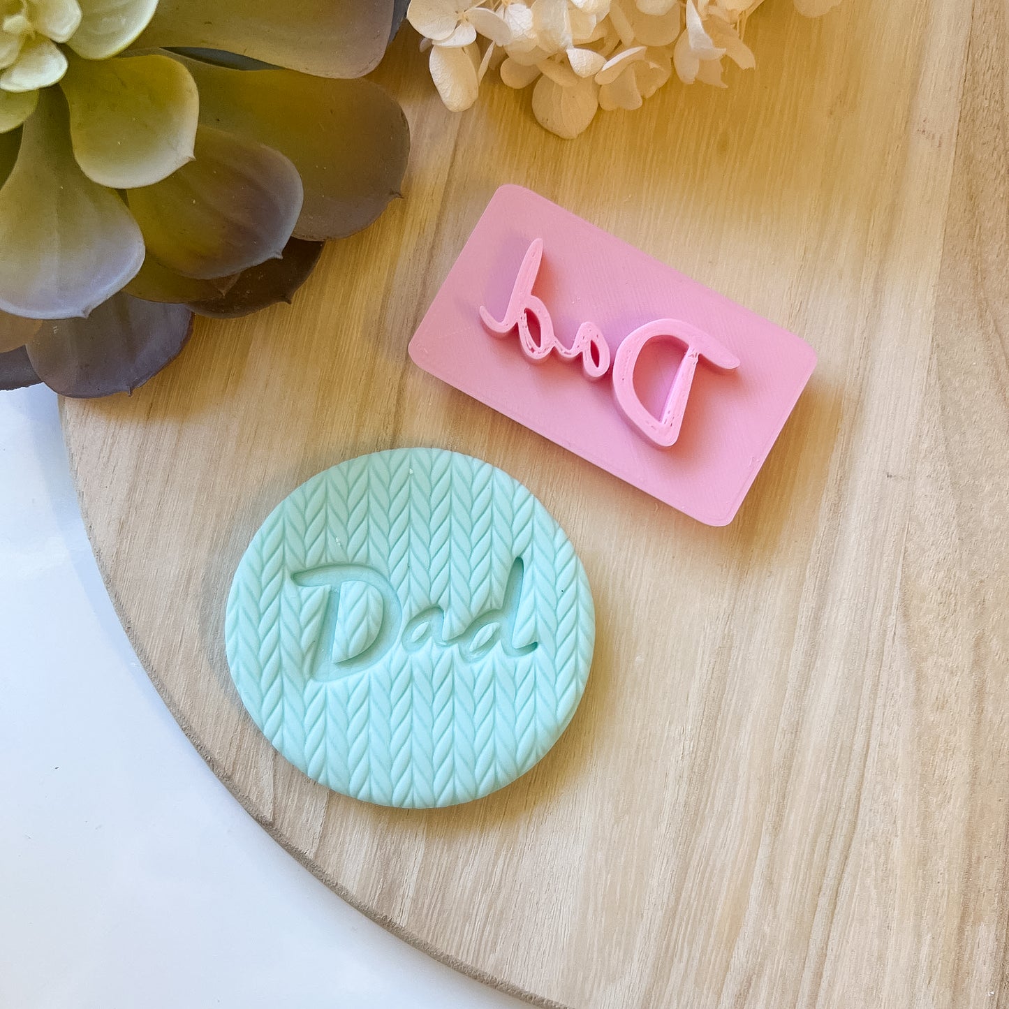 Dad Font #1 - Fondant Stamp