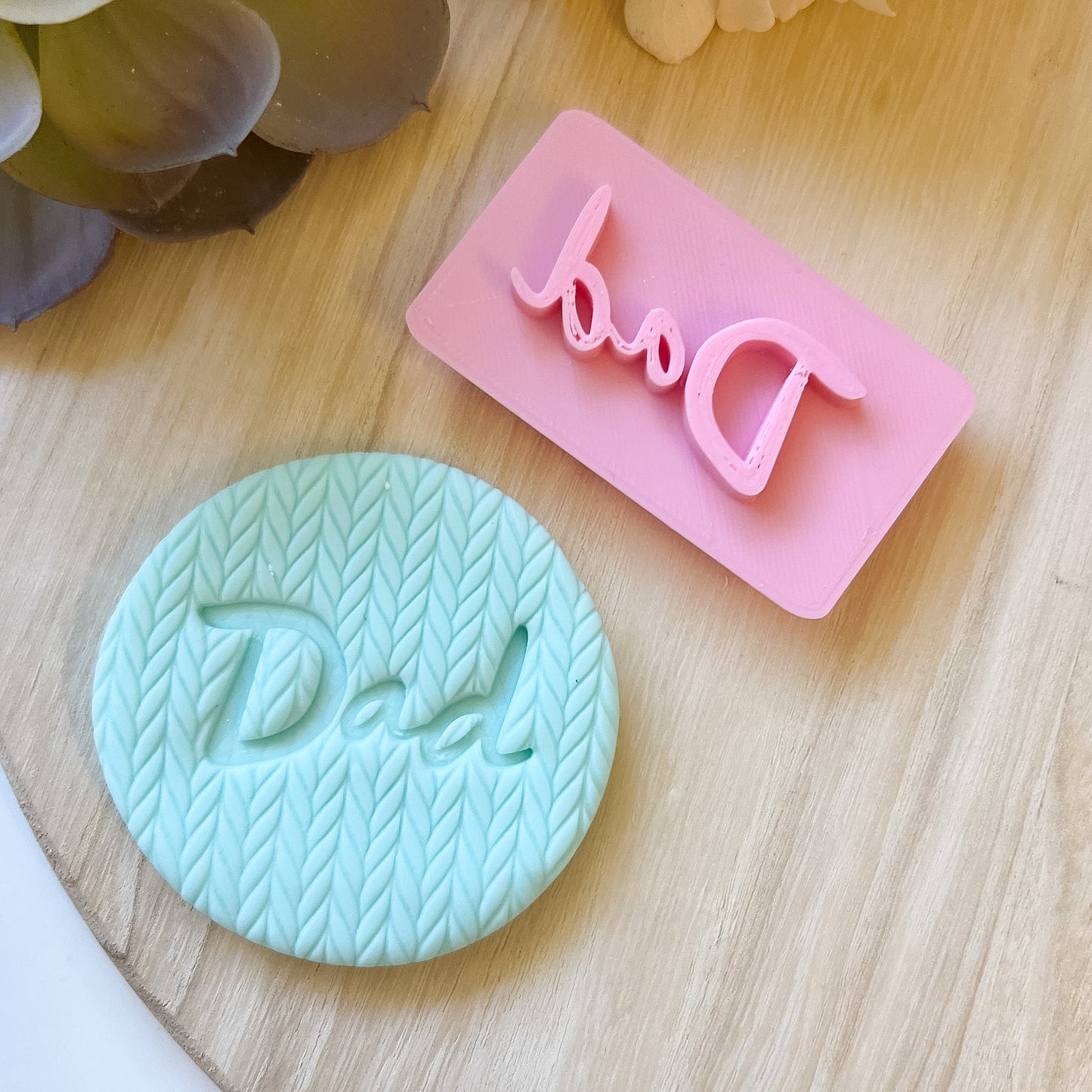 Dad Font #1 - Fondant Stamp