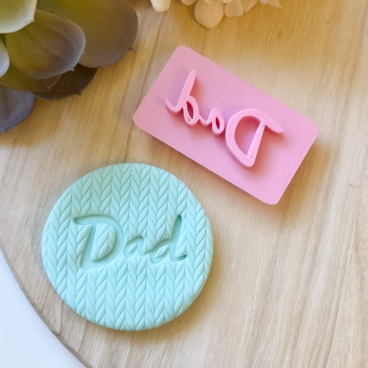 Dad Font #1 - Fondant Stamp