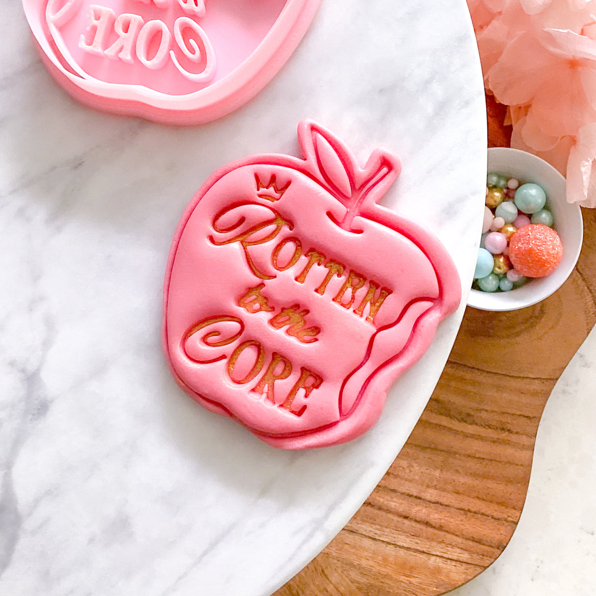 "Rotten to the Core" Cookie Cutter & Stamp
