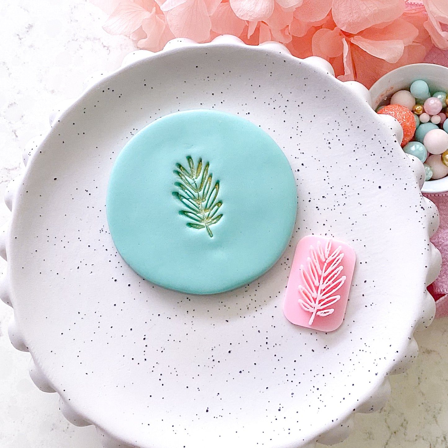 Palm Leaf - Fondant Stamp