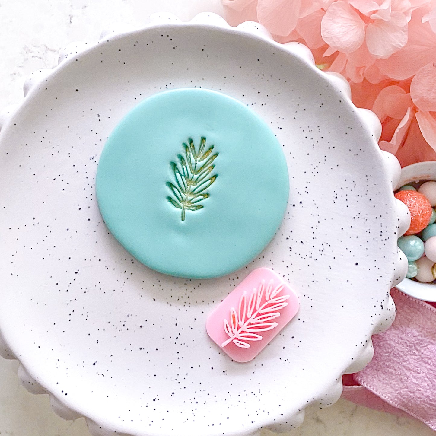 Palm Leaf - Fondant Stamp