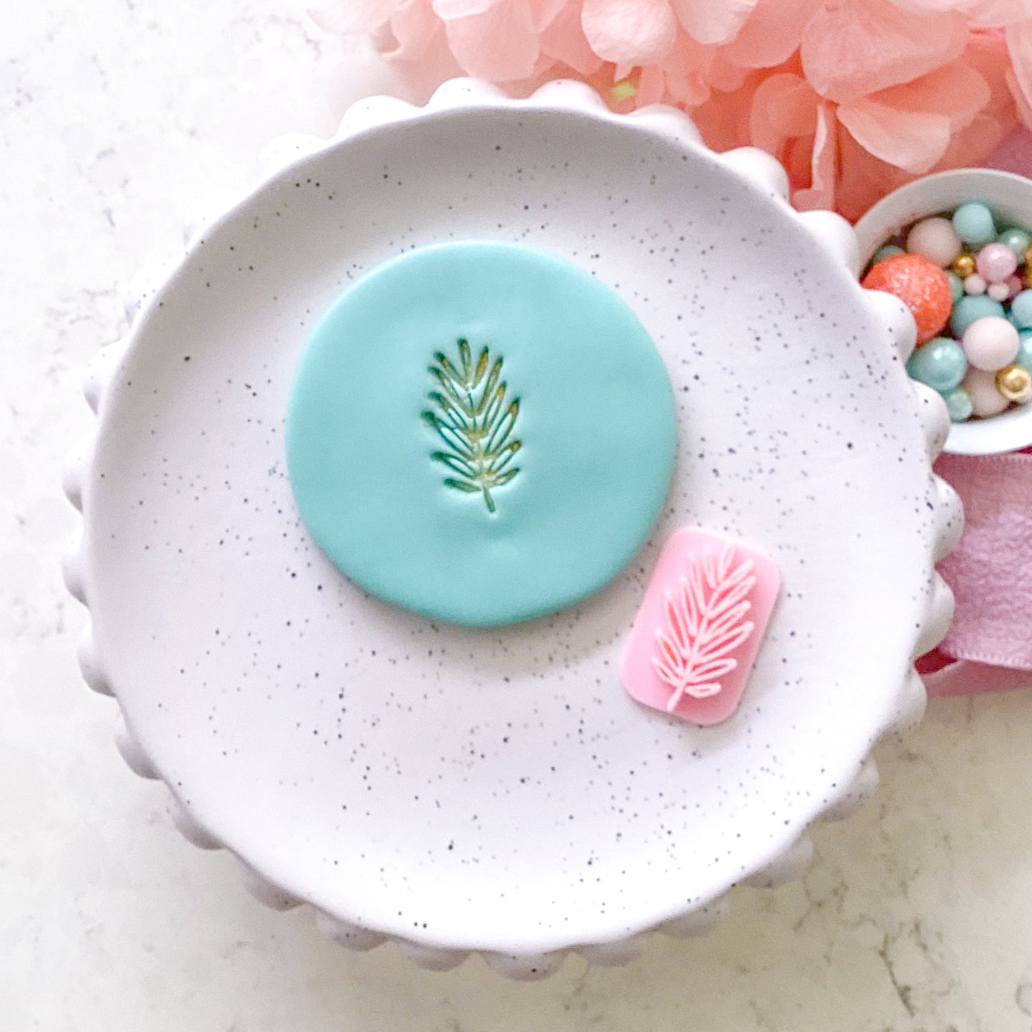 Palm Leaf - Fondant Stamp