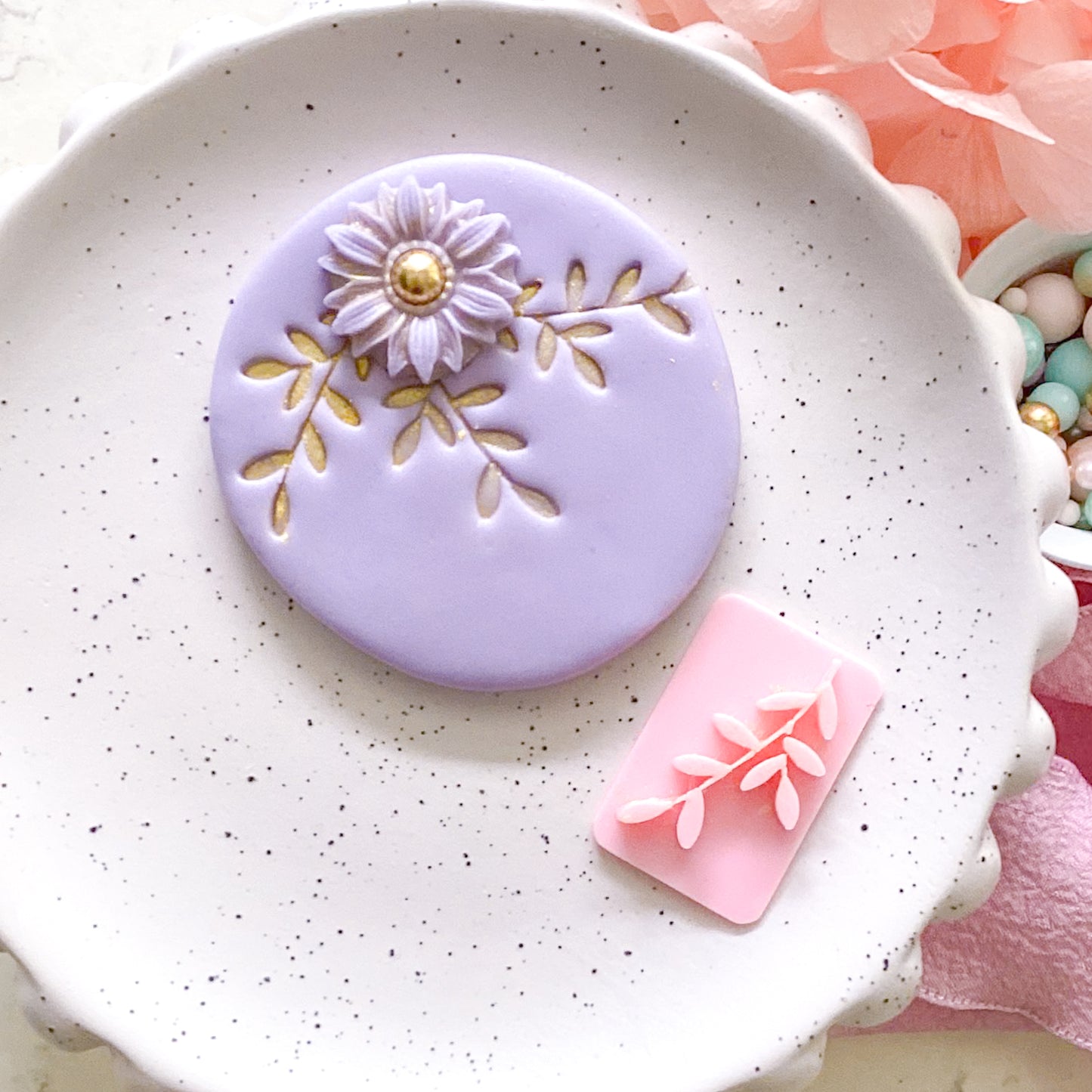 Leaf #6  - Fondant Stamp