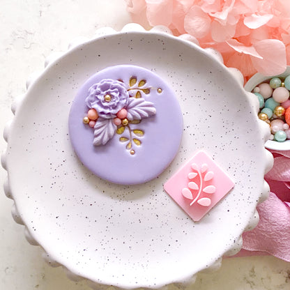 Leaf #4  - Fondant Stamp