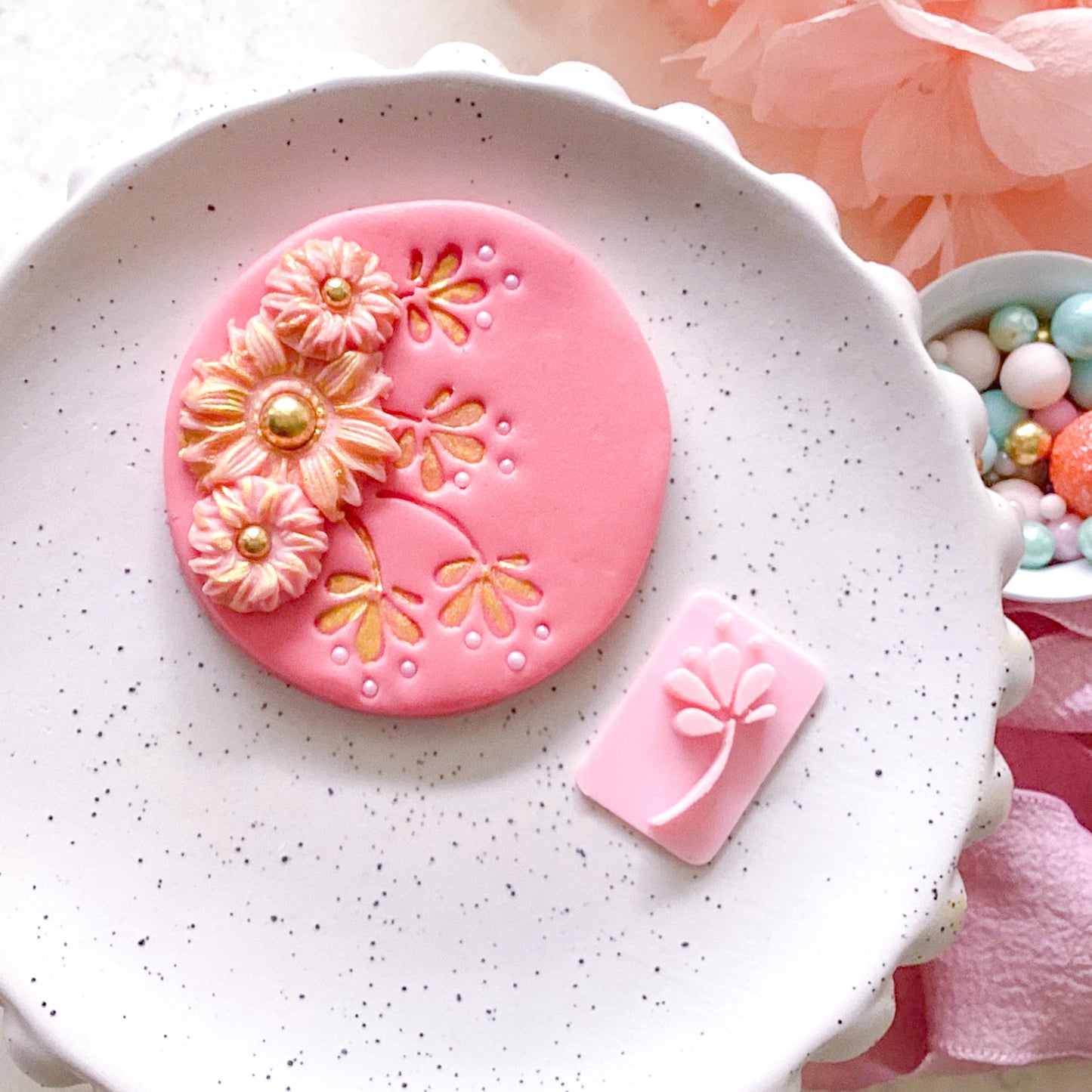 Flower #1  - Fondant Stamp