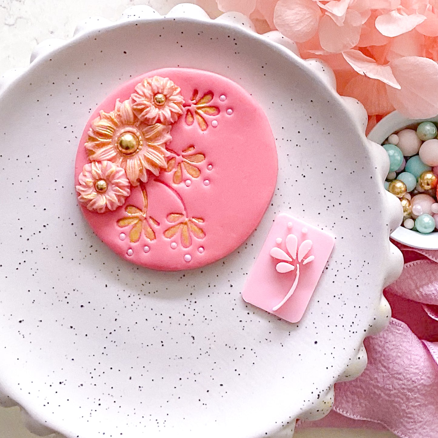 Flower #1  - Fondant Stamp