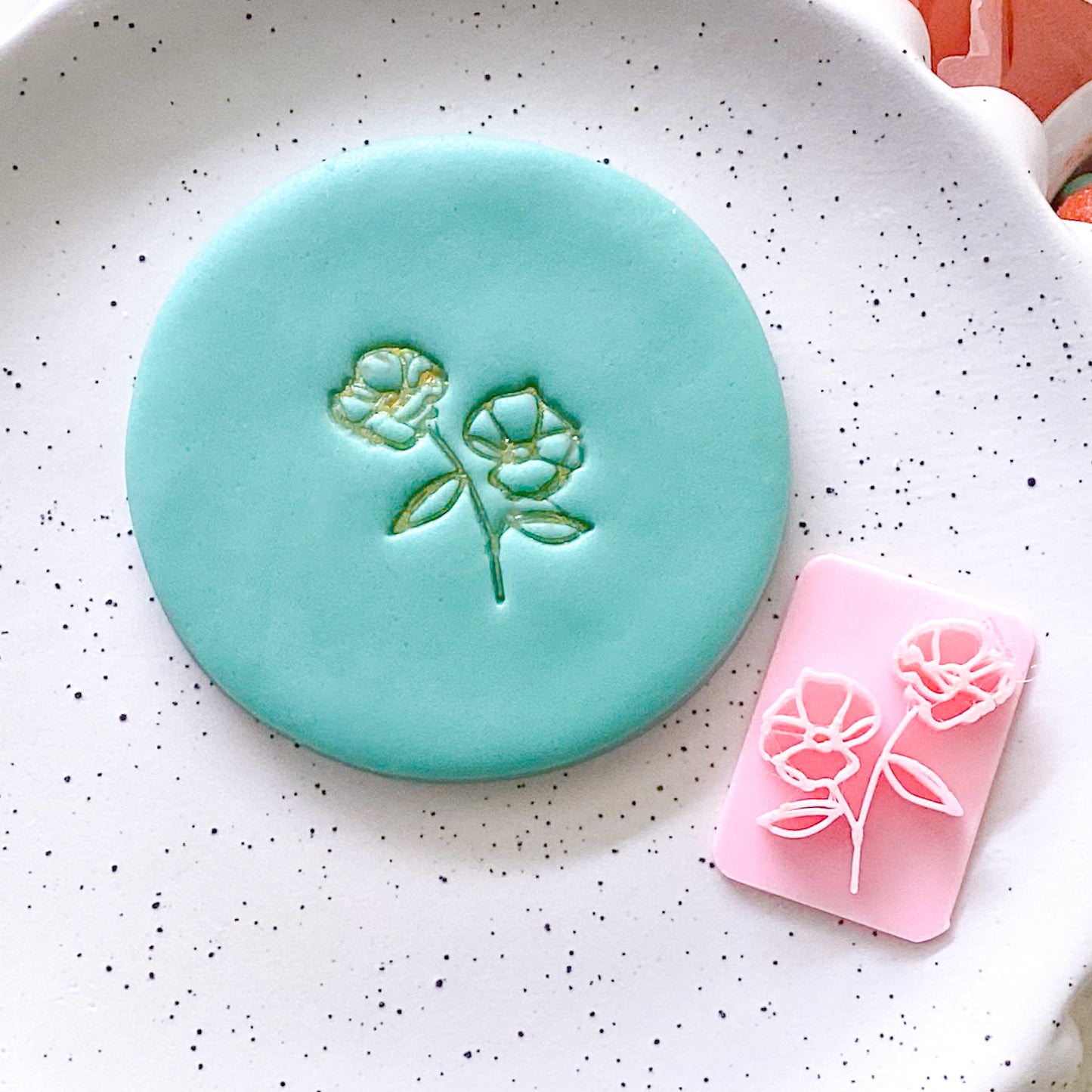 Two Flower  - Fondant Stamp