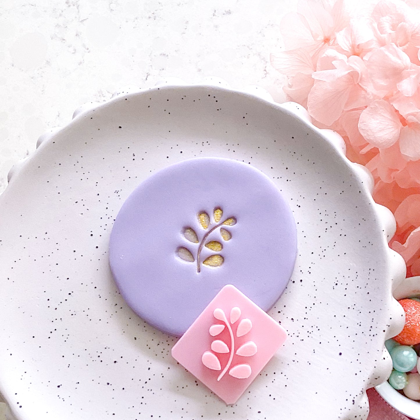 Leaf #4  - Fondant Stamp