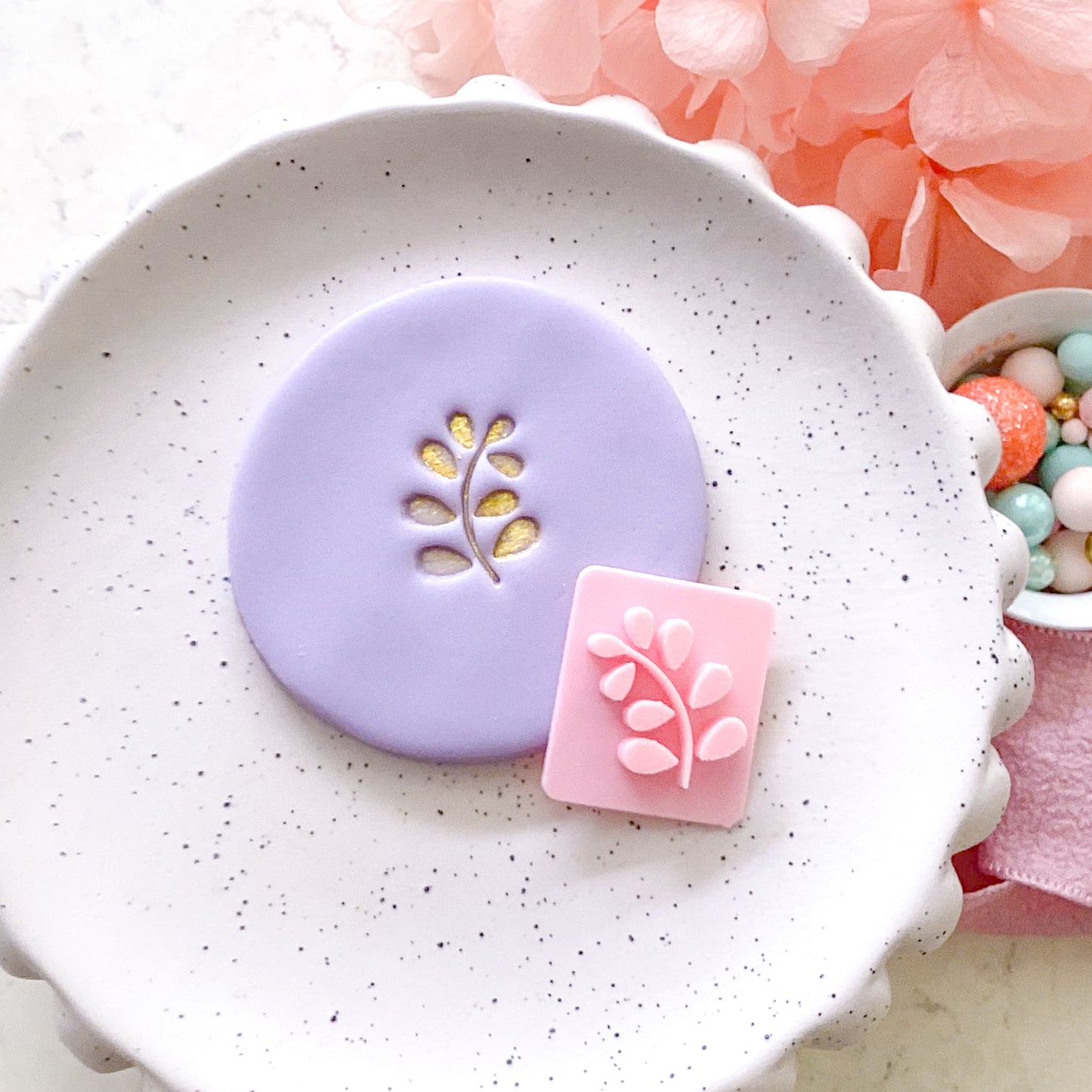 Leaf #4  - Fondant Stamp