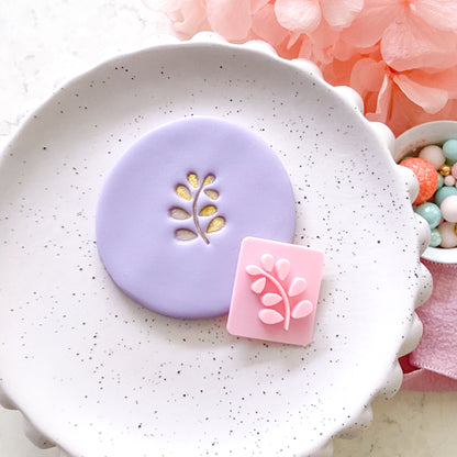 Leaf #4  - Fondant Stamp
