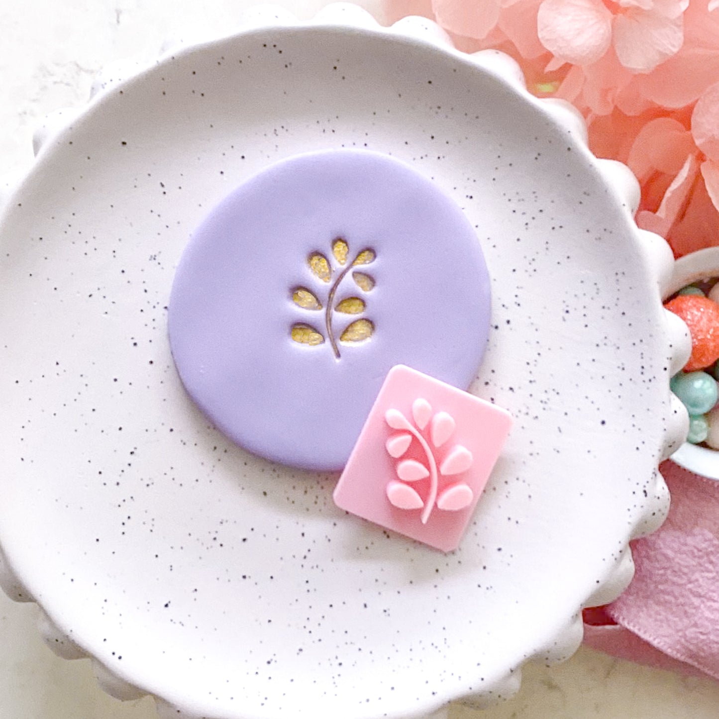 Leaf #4  - Fondant Stamp