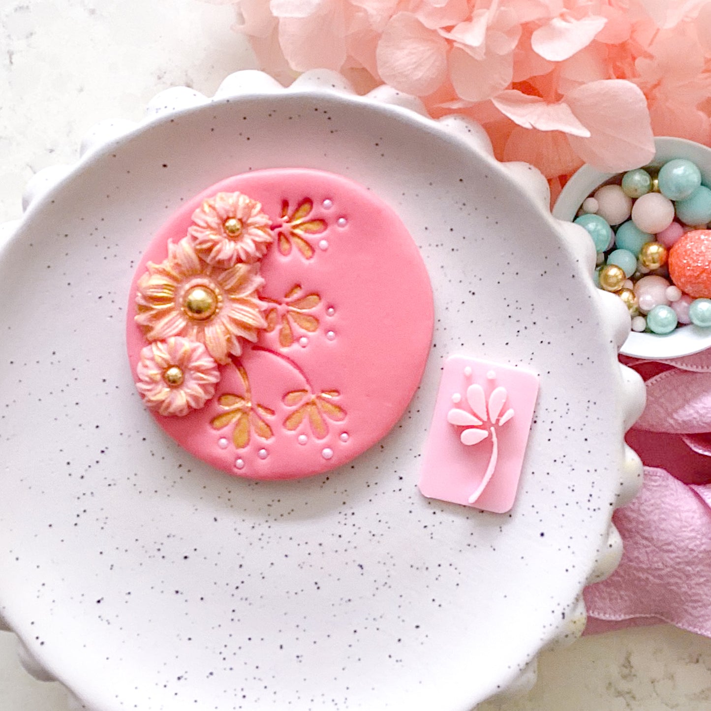 Flower #1  - Fondant Stamp