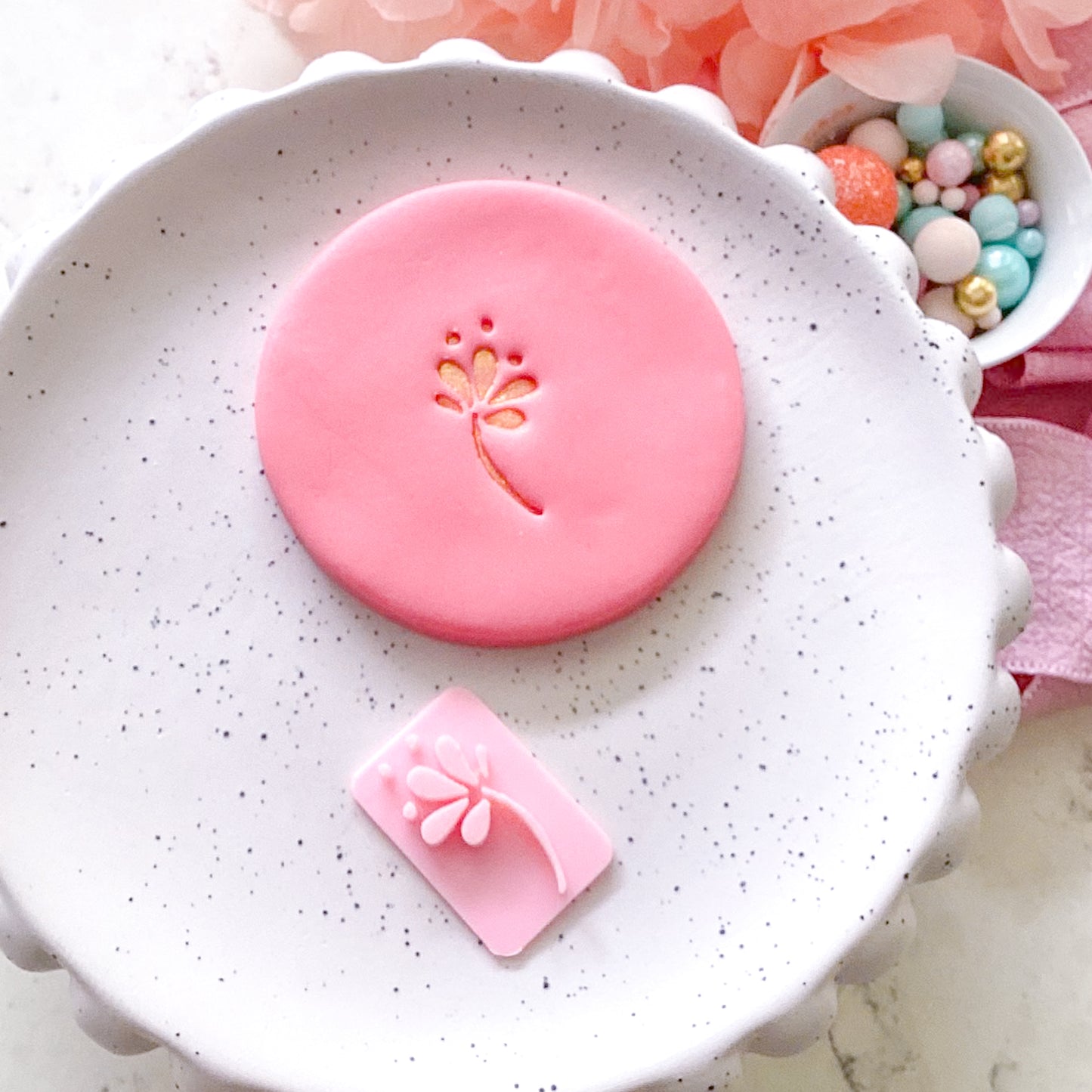 Flower #1  - Fondant Stamp