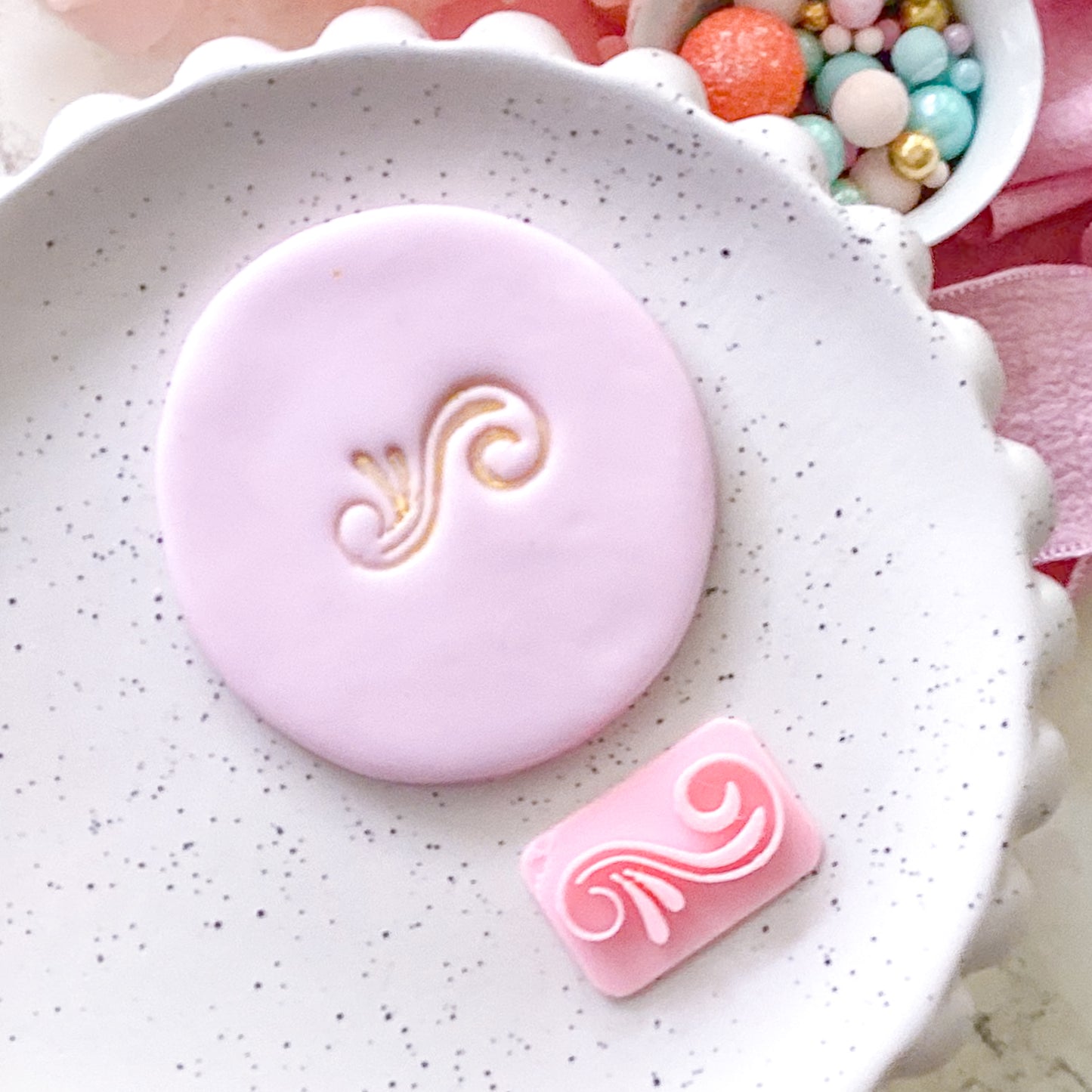 Flourish #2  - Fondant Stamp