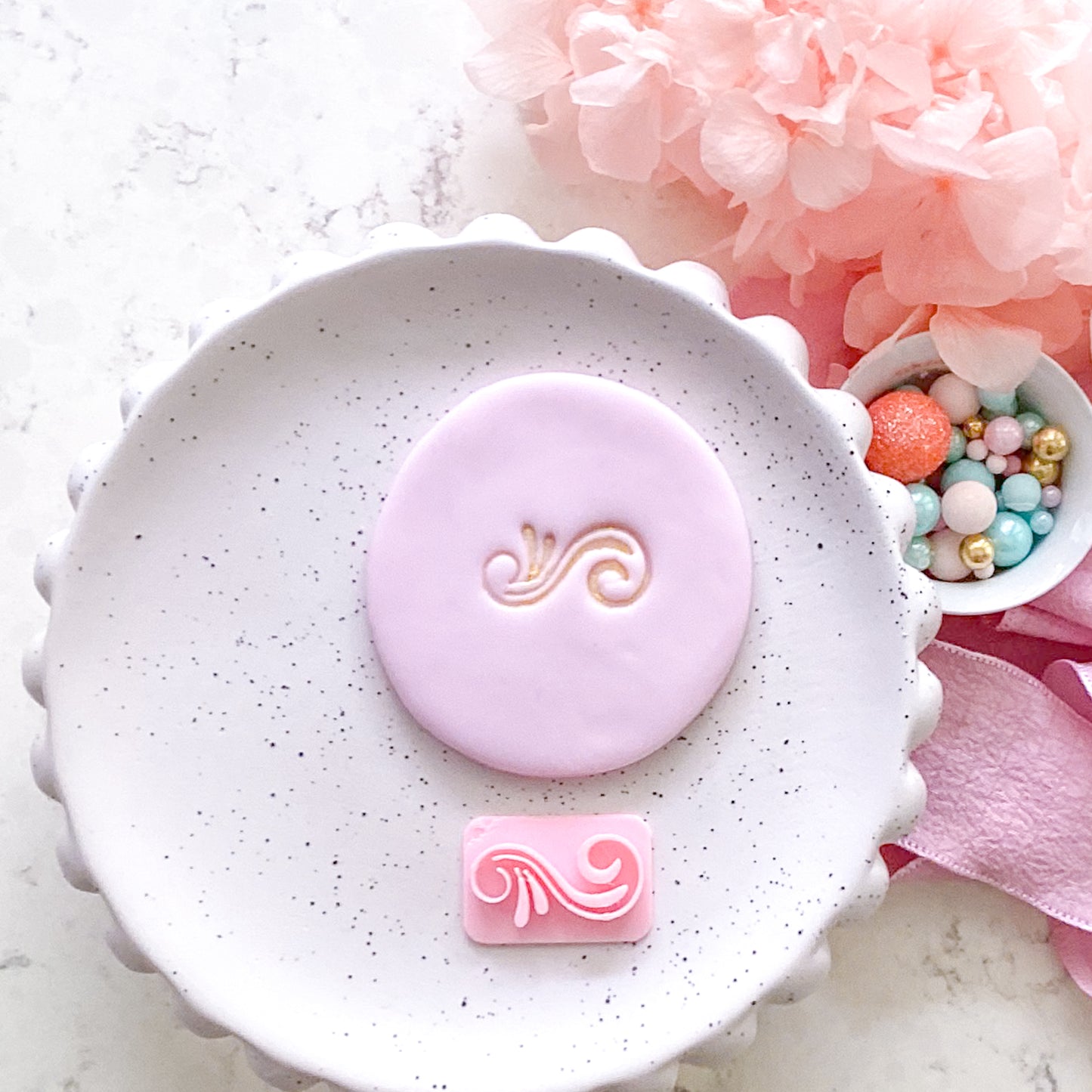 Flourish #2  - Fondant Stamp