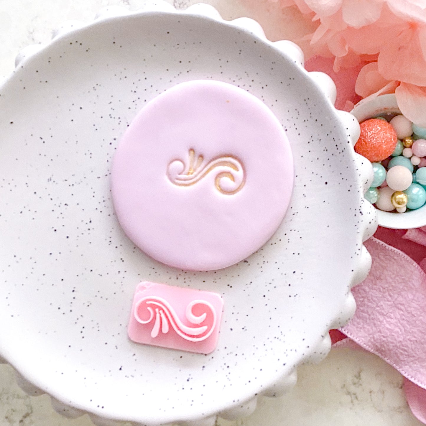 Flourish #2  - Fondant Stamp