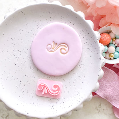 Flourish #2  - Fondant Stamp
