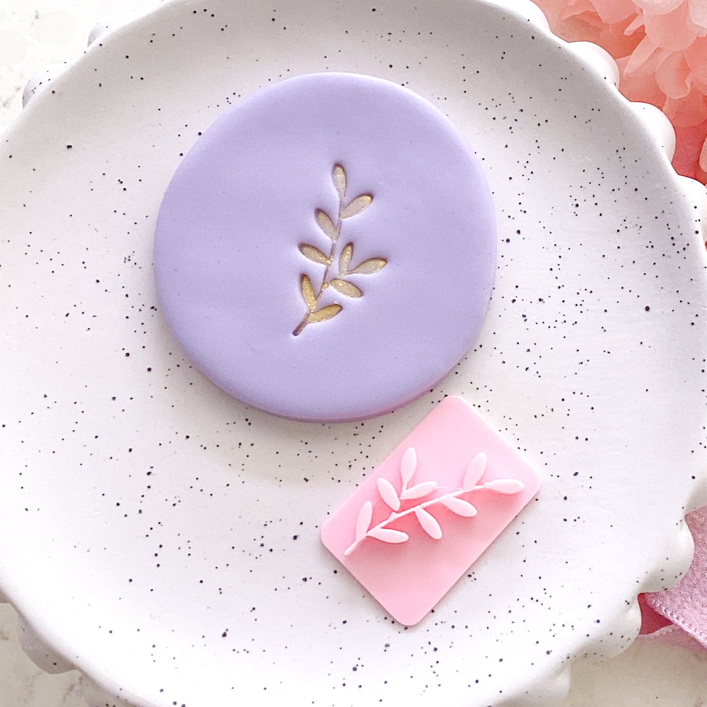 Leaf #6  - Fondant Stamp