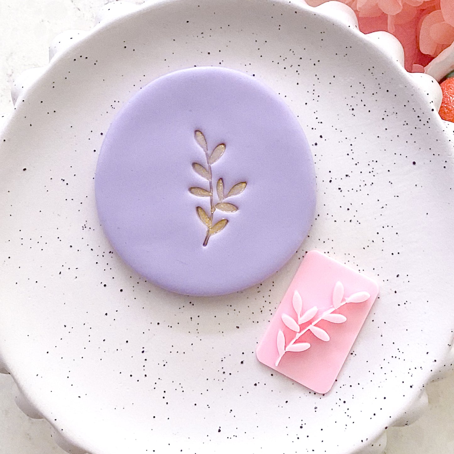 Leaf #6  - Fondant Stamp