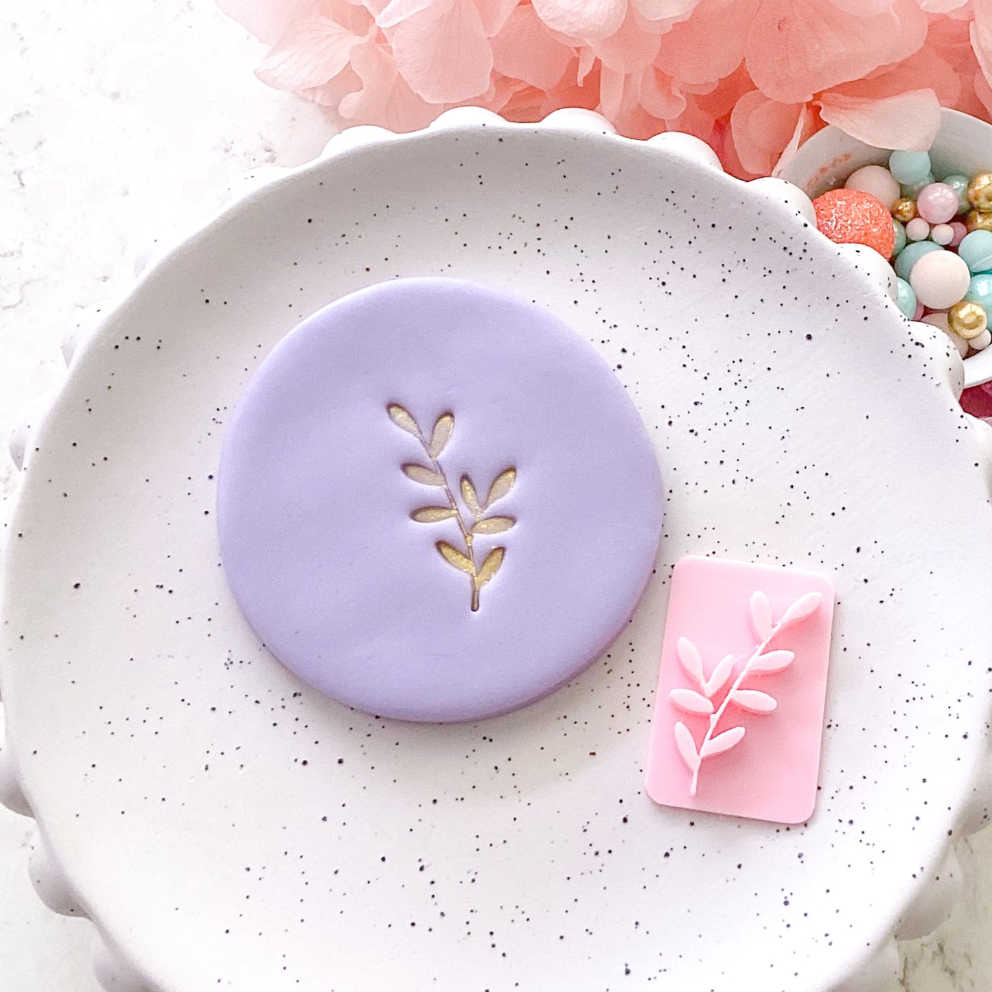 Leaf #6  - Fondant Stamp