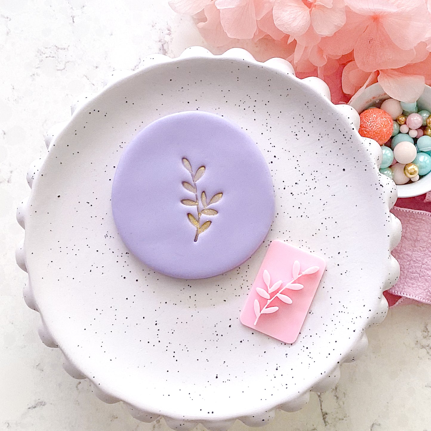 Leaf #6  - Fondant Stamp