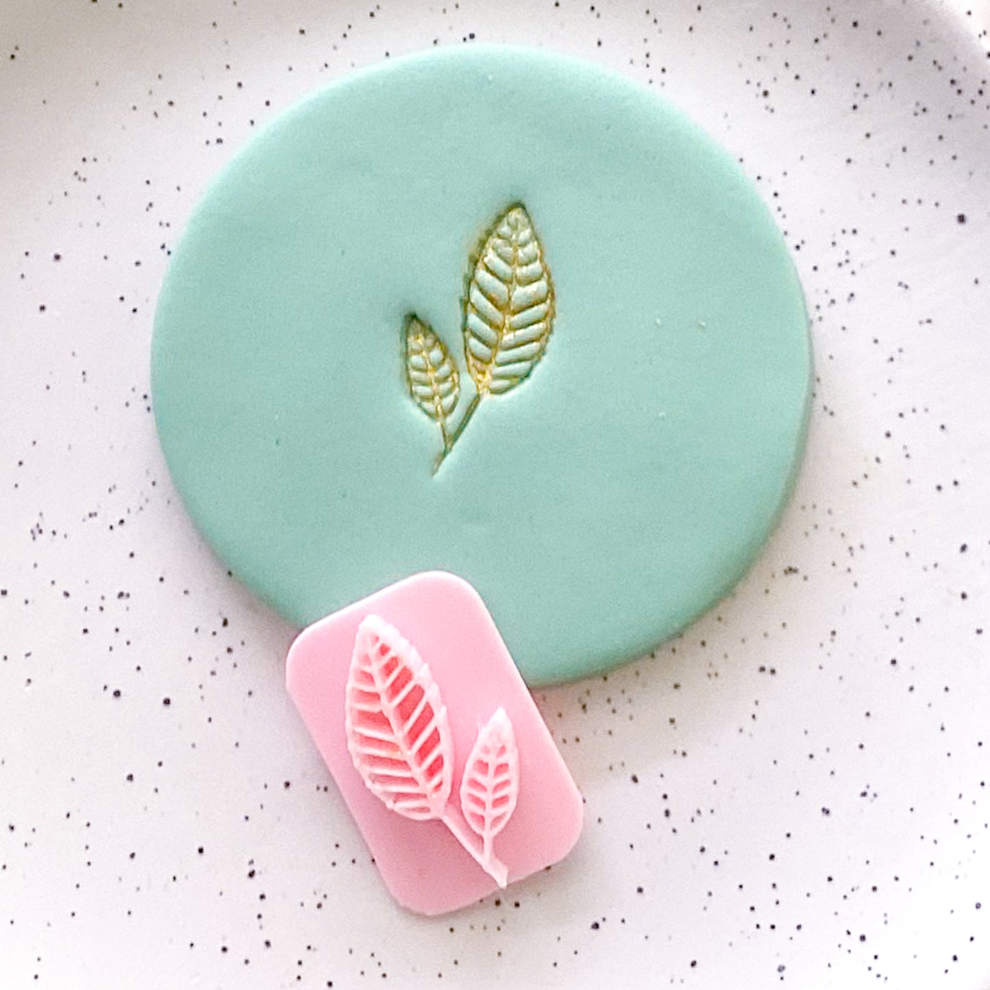 Leaf #5  - Fondant Stamp