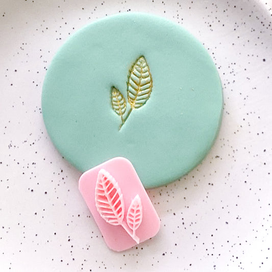 Leaf #5  - Fondant Stamp