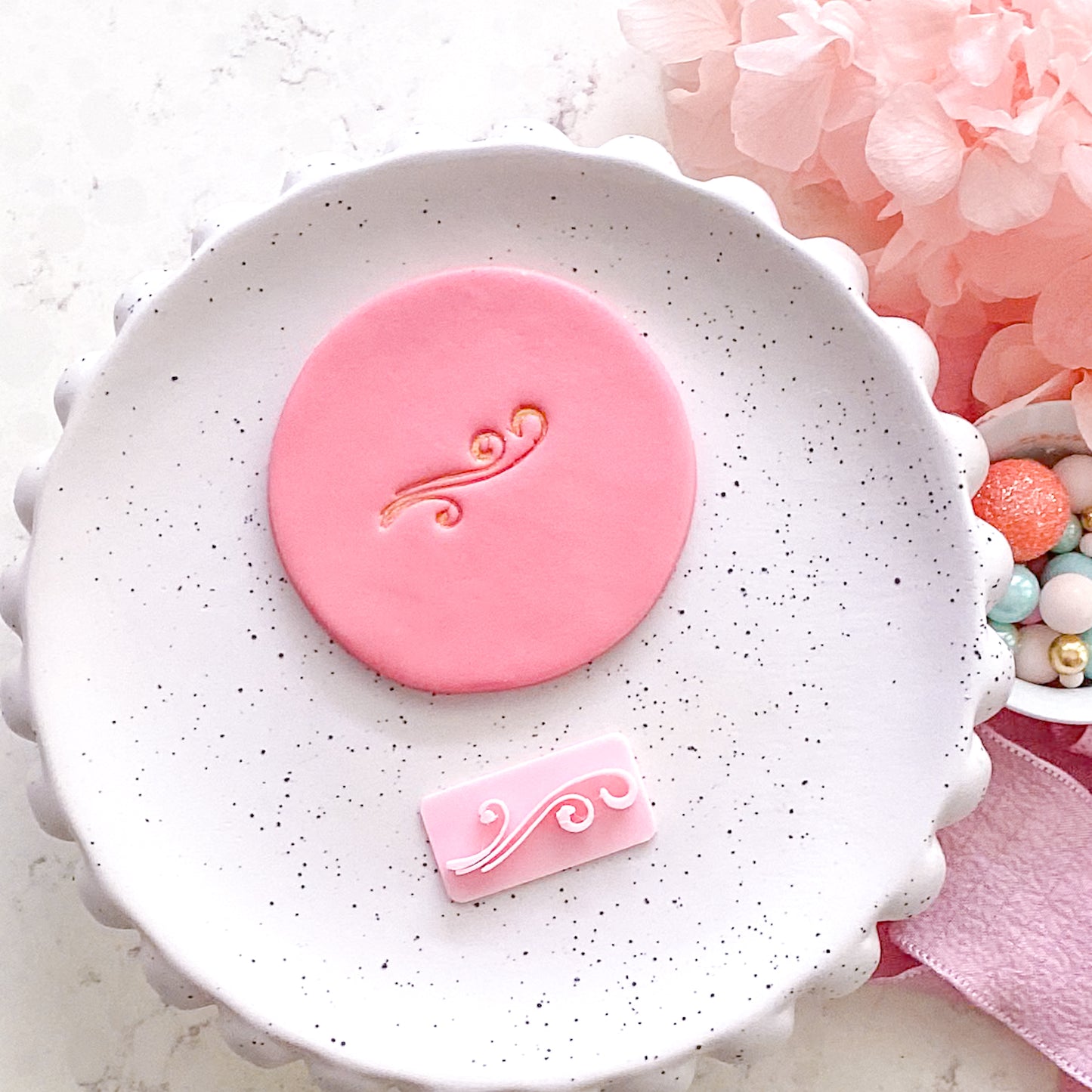 Flourish #1  - Fondant Stamp