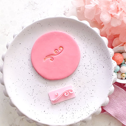 Flourish #1  - Fondant Stamp
