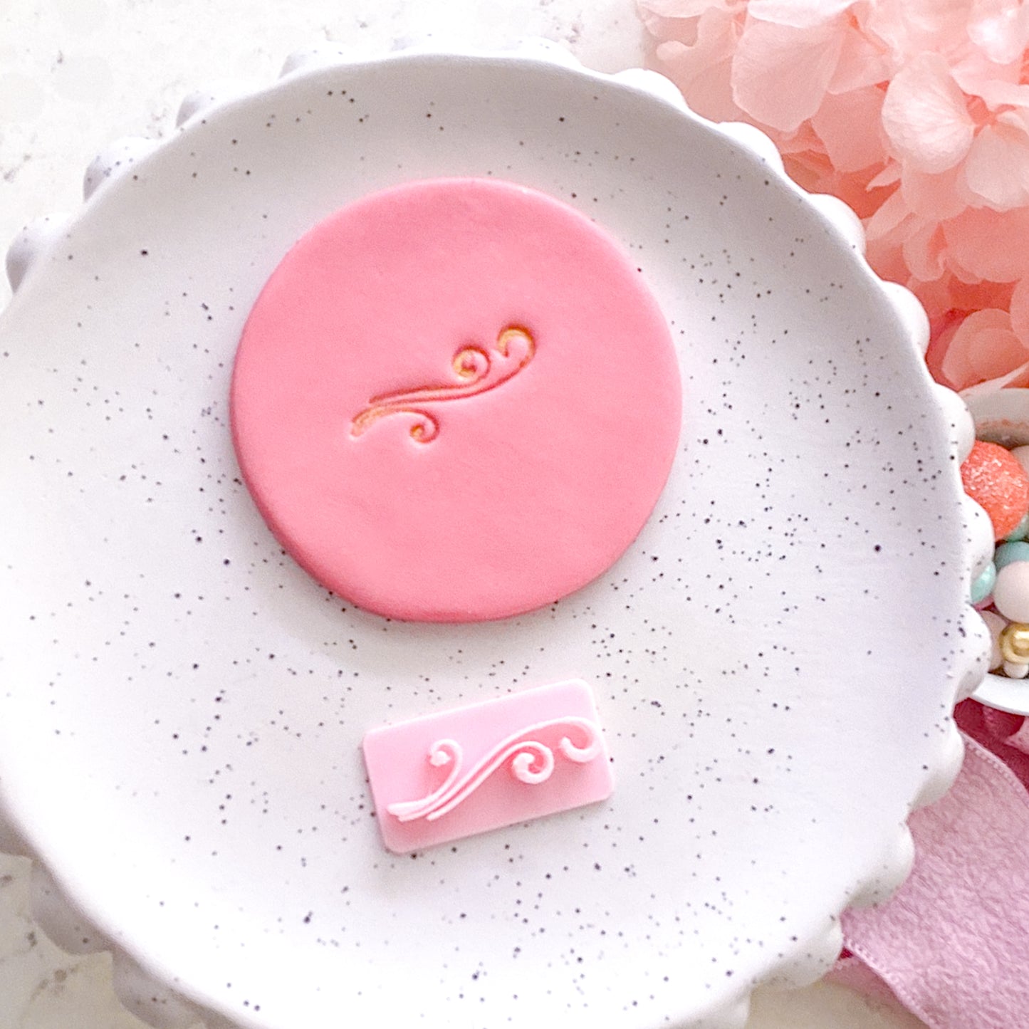 Flourish #1  - Fondant Stamp