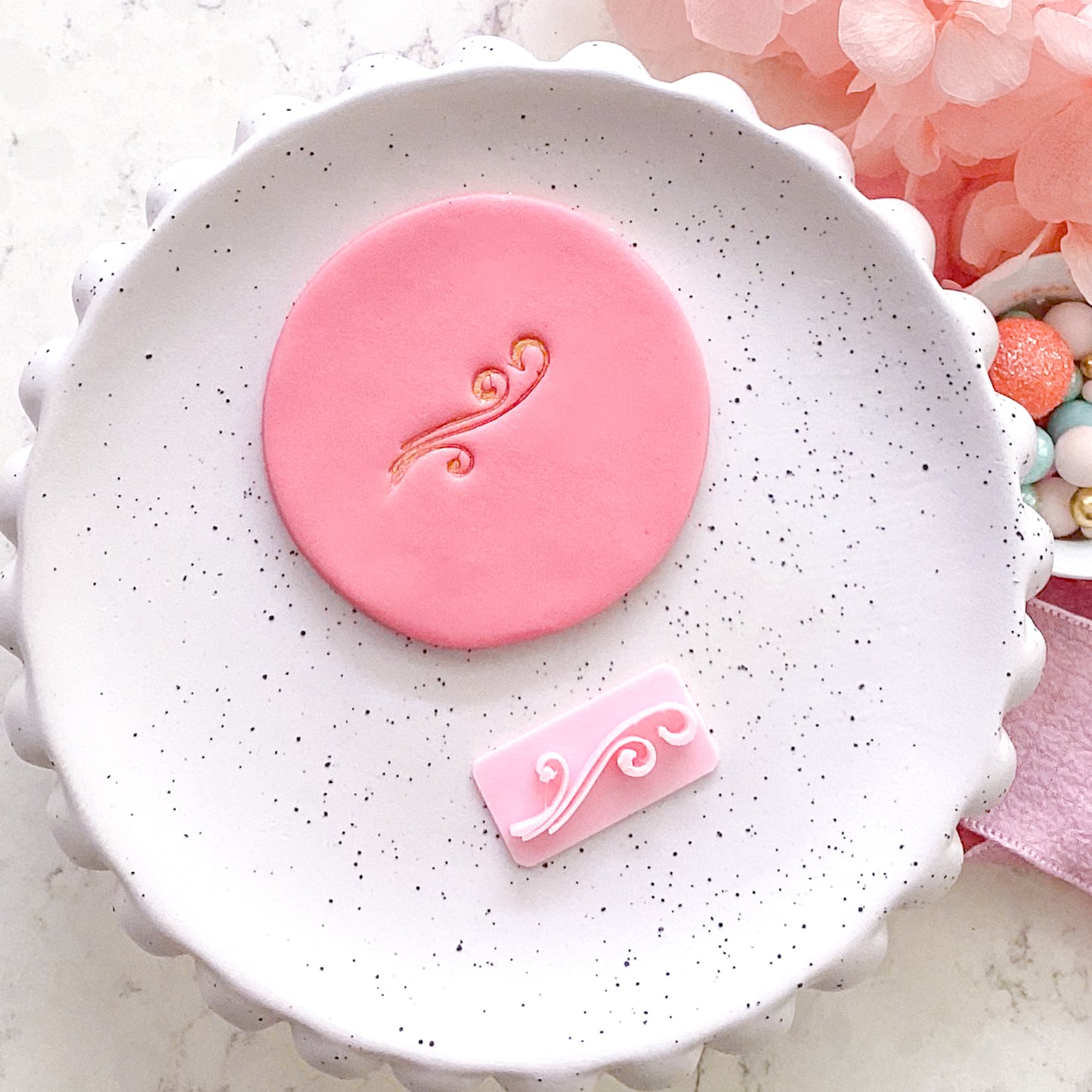 Flourish #1  - Fondant Stamp