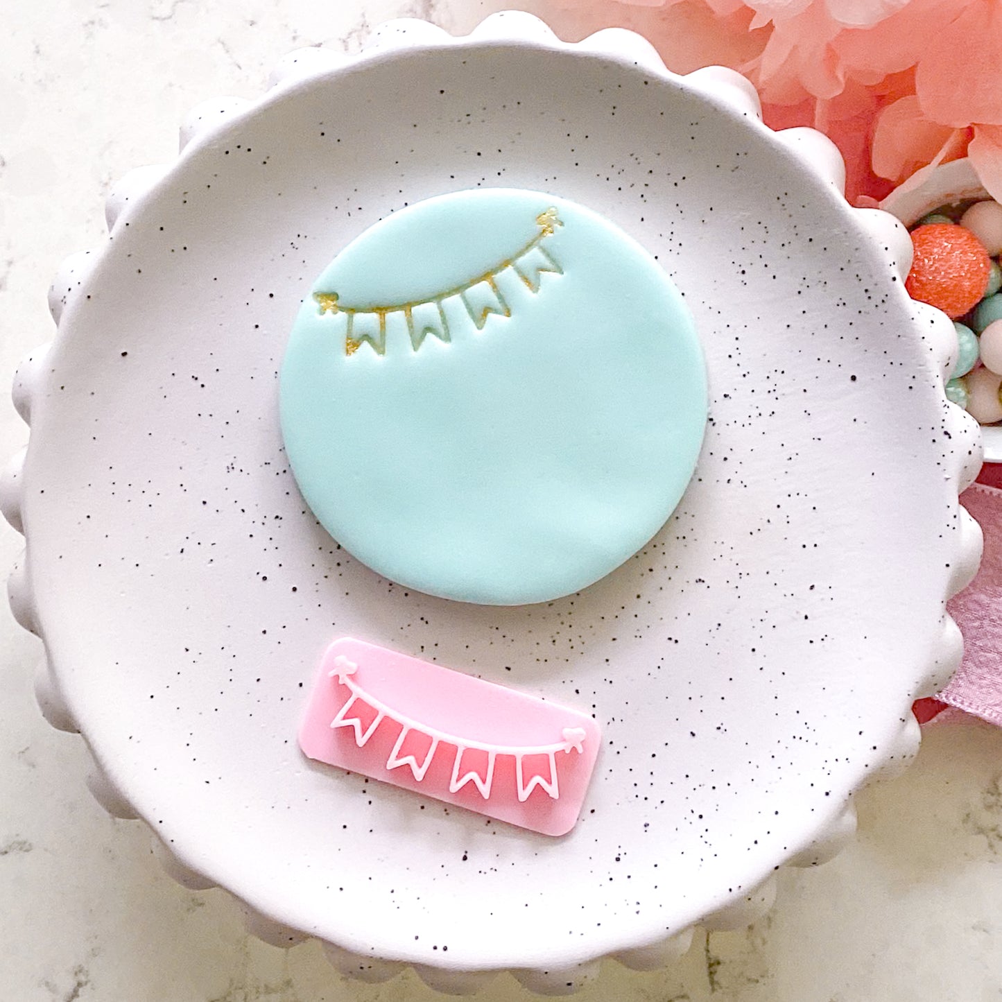 Flag Bunting  - Fondant Stamp