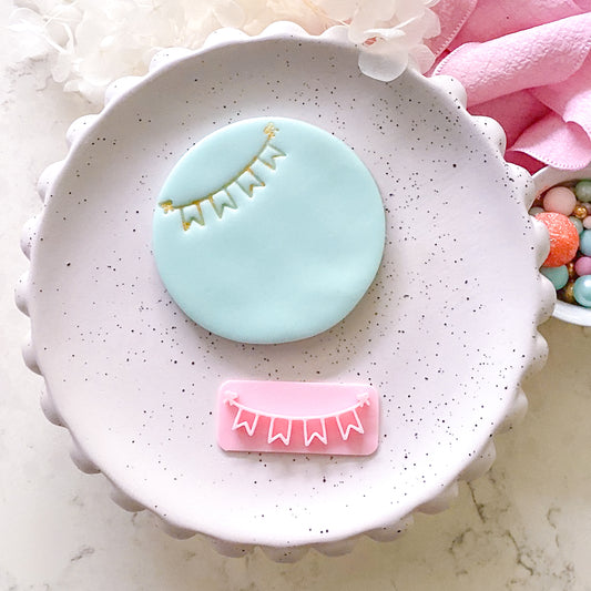 Flag Bunting  - Fondant Stamp