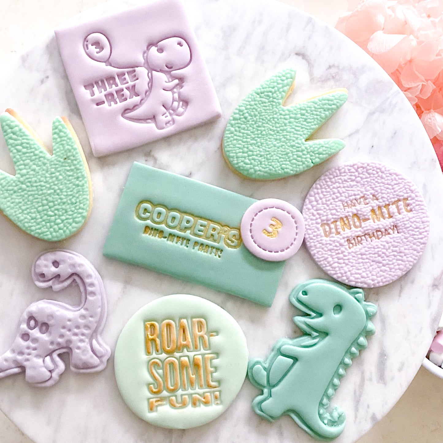 "Circle with Stitching" Fondant Mini Set