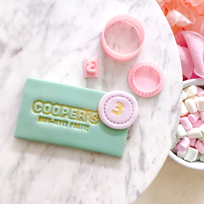 "Circle with Stitching" Fondant Mini Set
