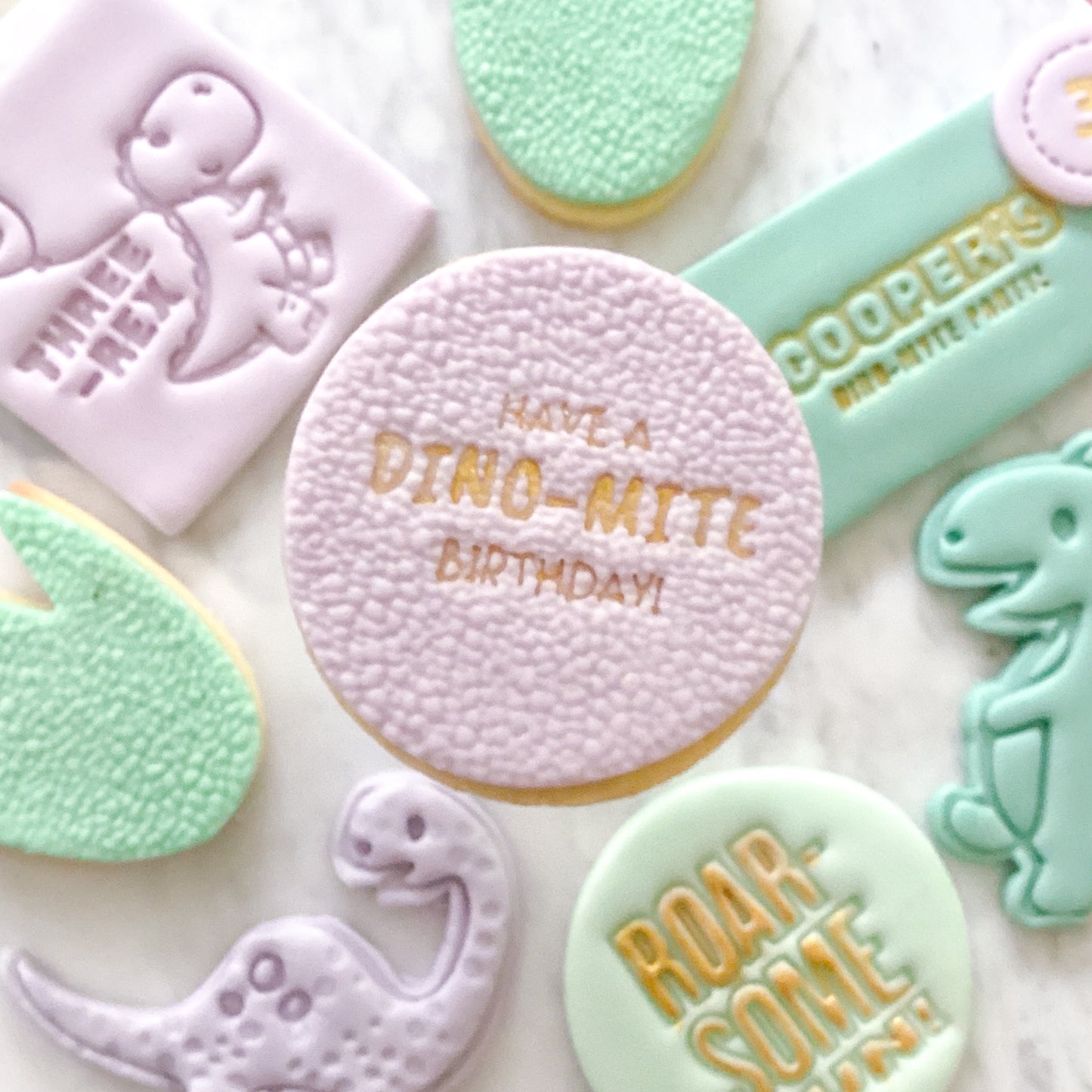 Have a Dino-Mite Birthday - Fondant Stamp