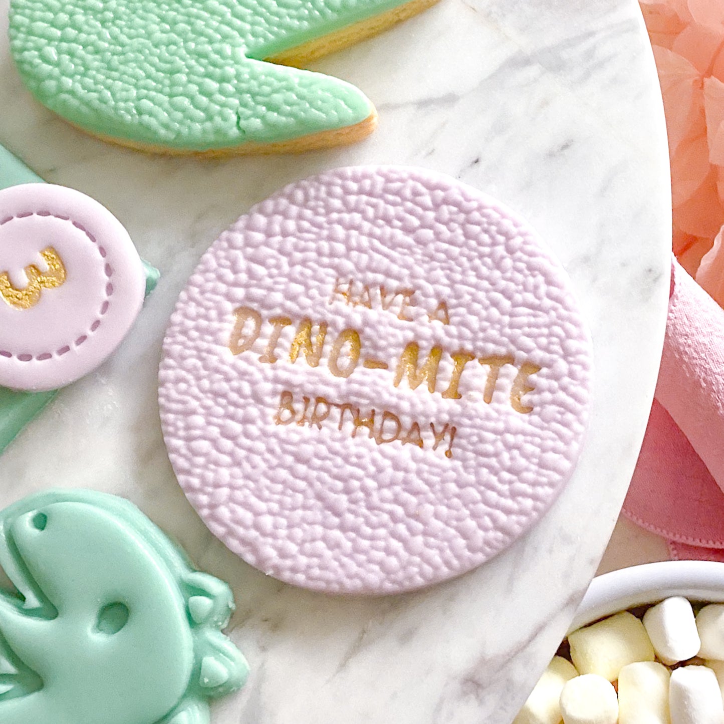 Have a Dino-Mite Birthday - Fondant Stamp