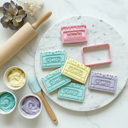 “Mixed Tape" - Cookie Cutter & Stamp