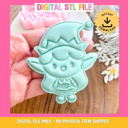 "Elf Girl" Cookie Cutter & Stamp