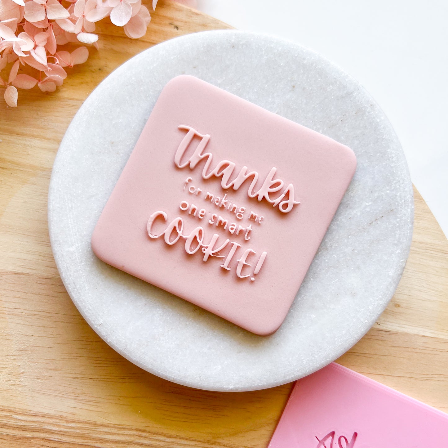 Thanks For Making Me One Smart Cookie - Fondant Stamp