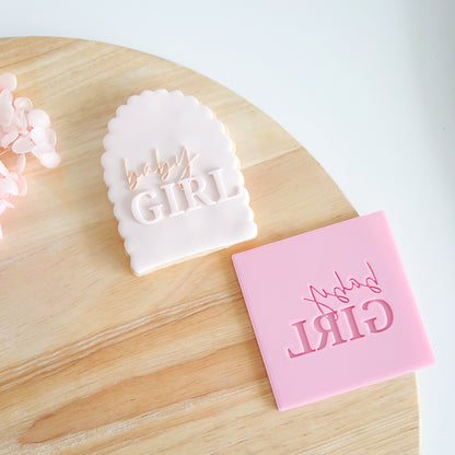 "Baby Girl" - Pop Stamp Plate
