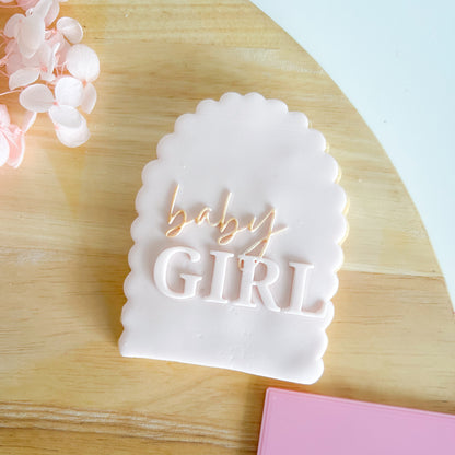 "Baby Girl" - Pop Stamp Plate