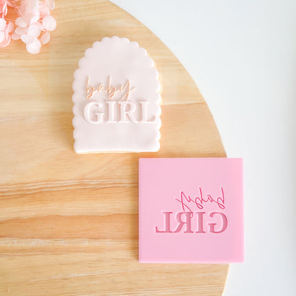 "Baby Girl" - Pop Stamp Plate