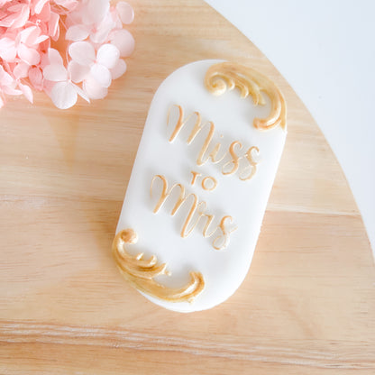 "Miss to Mrs" - Pop Stamp Plate