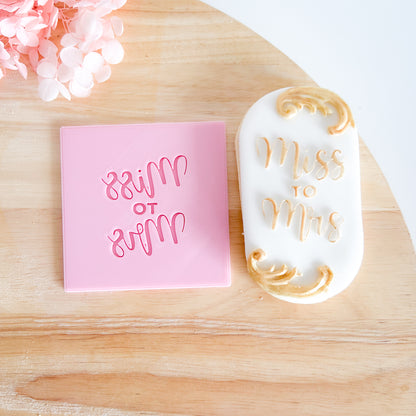 "Miss to Mrs" - Pop Stamp Plate