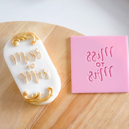"Miss to Mrs" - Pop Stamp Plate