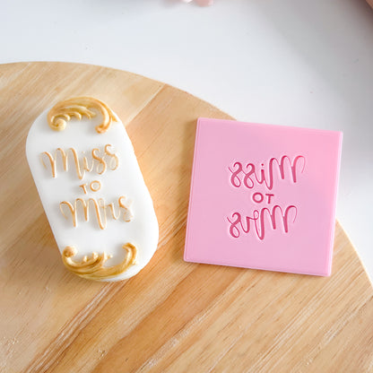 "Miss to Mrs" - Pop Stamp Plate